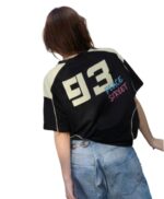 Mania Women’s Oversized Crop Streetwear Graphic Casual T-Shirt Top - Image 2