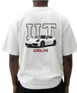 SXV IITD Car Oversized Heavyweight Cotton Streetwear T-Shirt Men - Image 2