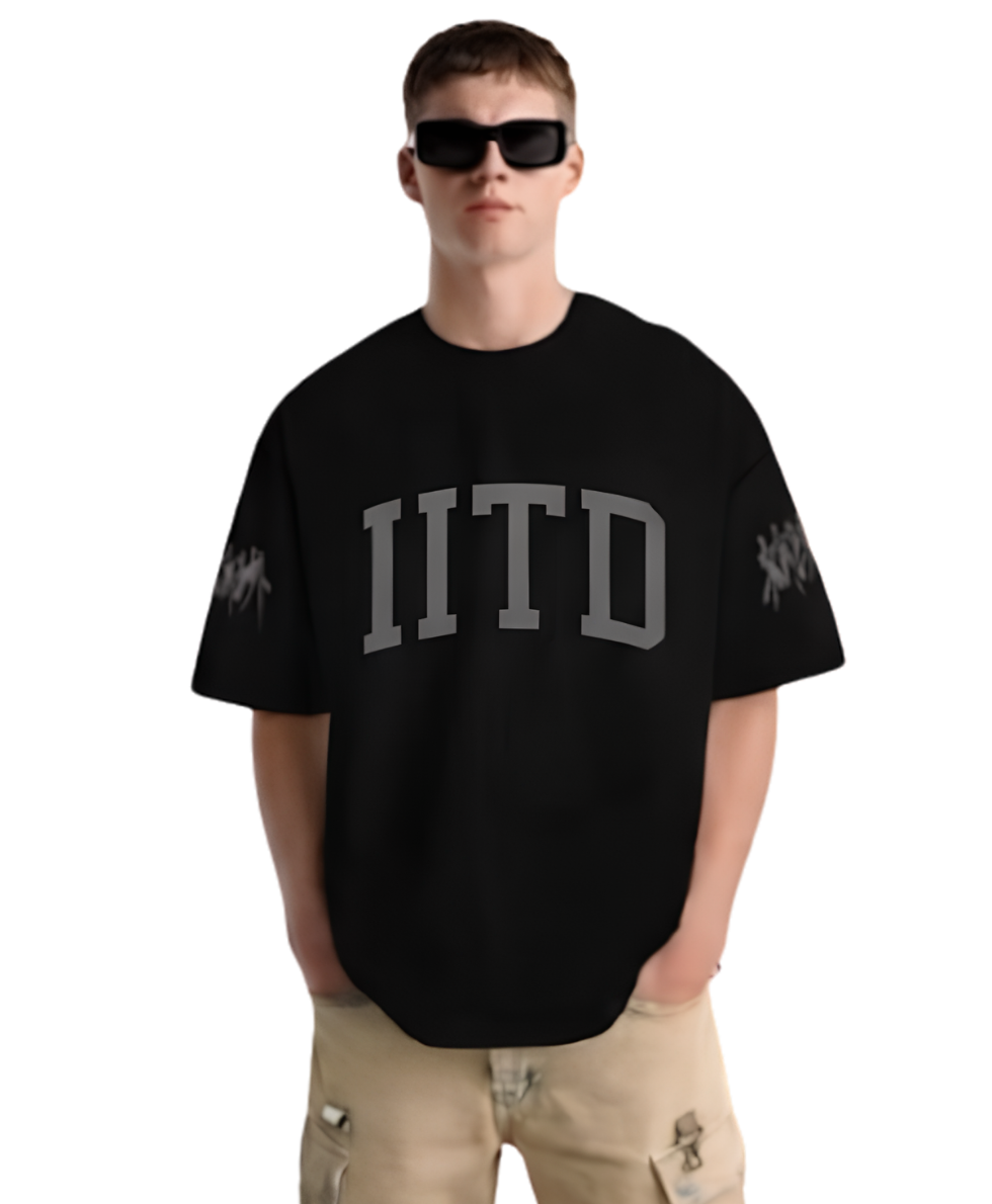 3 IITD Dope Oversized Graphic Streetwear Cotton T-Shirt For Men Casual - Image 1